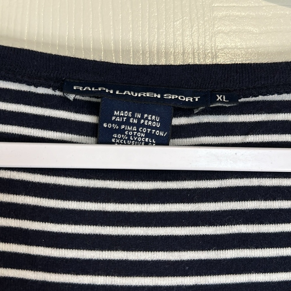 Ralph Lauren sport women’s long sleeve V-neck shirt - Picture 3 of 4